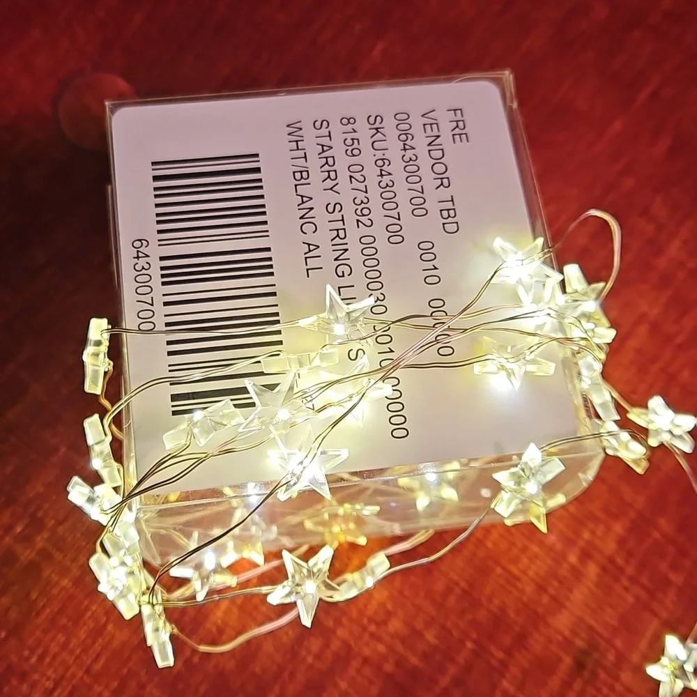 Free People Starry String Lights Mini White 7' Copper Wire With 3 Batteries NWT - Picture 12 of 16